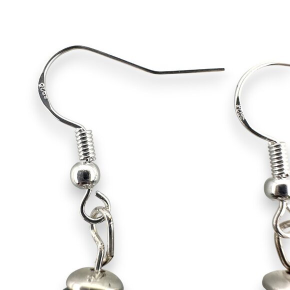 Golden Aqua Quartz Dangle Earrings 925 Sterling Silver Hooks - Picture 6 of 8